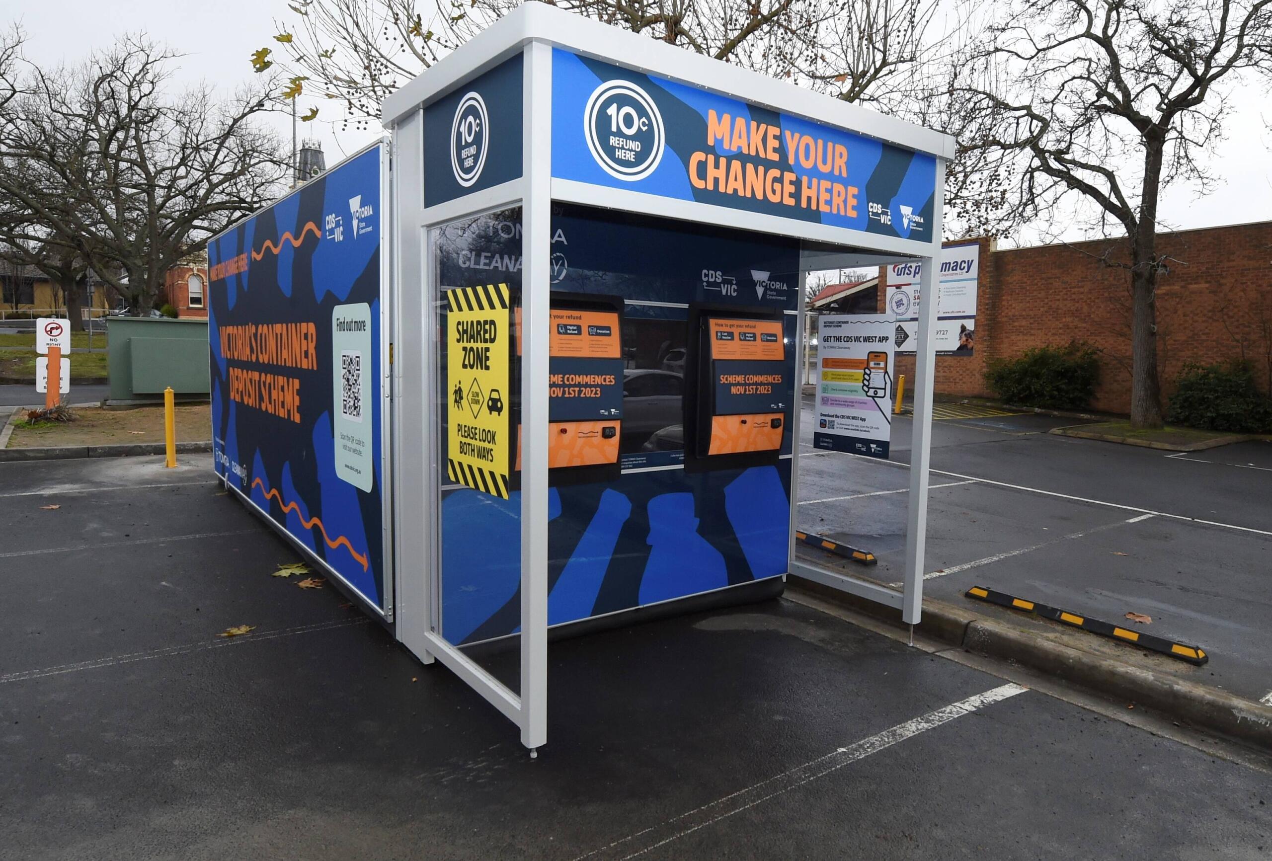 Cds Recycling Station In Ballarat Acknowledge The Courier